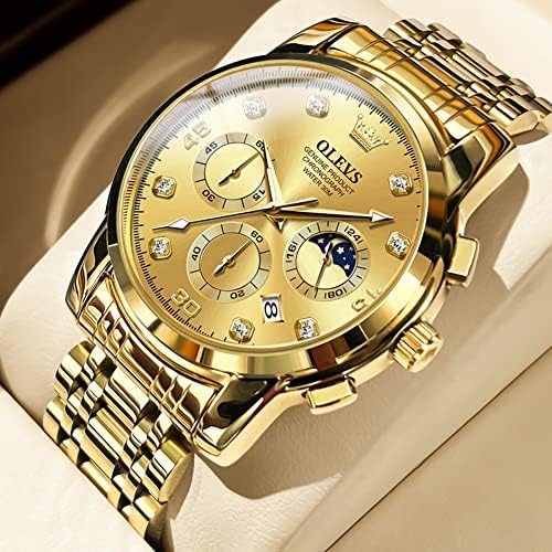 BUREI Herren Automatikuhr Luxus Business - Wasserdichte Edelstahl Uhr Mit Saphirglas