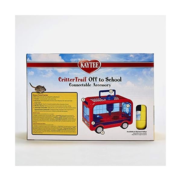 Kaytee crittertrail off to school travel carrier for pet hamsters, gerbils, or mice - image 7