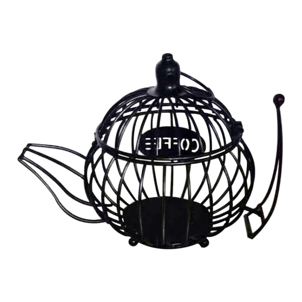 MERISHOPP Coffee Capsule Holder Multiple Ornaments Teapot Shape Mug Fruit for Garden Stereoscopic Gold Lid-image-22