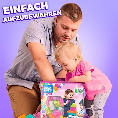 MEGA BLOKS Big Building Bag Bauset mit 60 großen und bunten Bausteinen und 1 Aufbewahrungstasche, Spielzeug-Geschenkset… – Bild 6