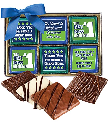 Boss's Day - "Cookie Talk" Chocolate Covered Graham Crackers - 12 piece