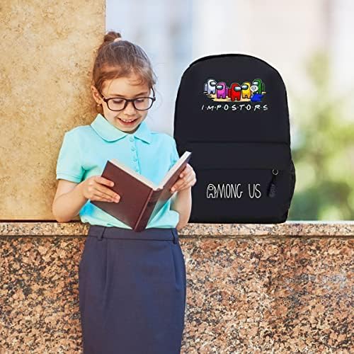 simyron Theme School Backpack Children School Bag Black Travel Cartoon Large Capacity Backpack for Boy and Girl