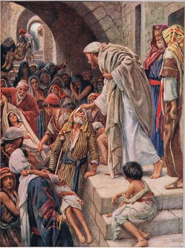 Tableaux Toile Guérir les malades Harold Copping Poster Déco 60x90cm
