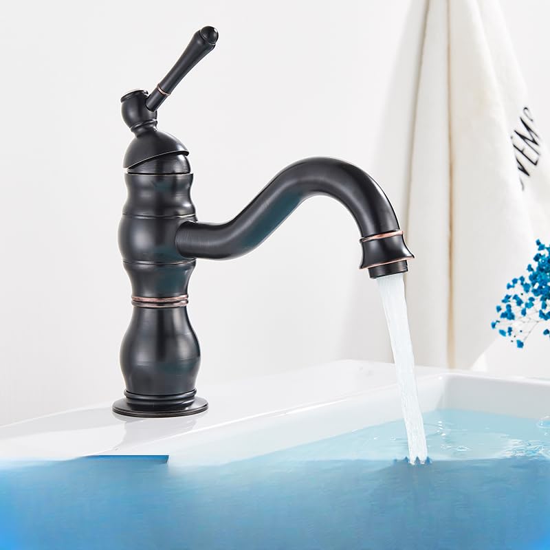Mitigeur de lavabo de salle de bain haute finition ORB pour vasque