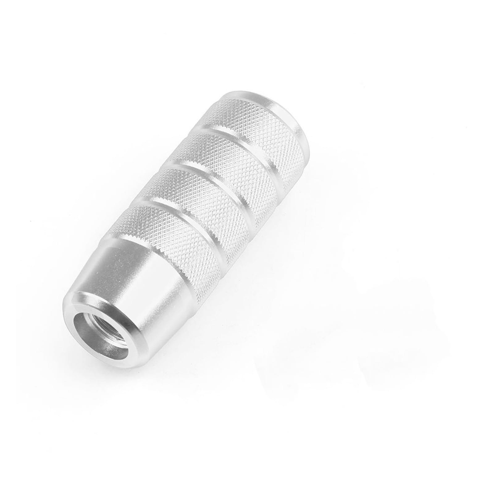 Linqianbhd Silver Gear Lever Shift Knob Universal 95Mm Non-Slip Gear Shift Knob Manual Transmission Aluminum Knurled Shifter Lever(Silver)