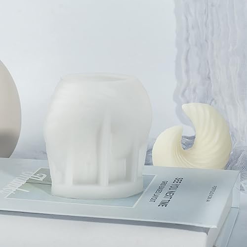 Miniatura 4 de Molde de vela de flor, molde de vela cilíndrica, molde de mesa, molde de resina Molde de vela irregular, molde de vela 3D, molde de silicona para