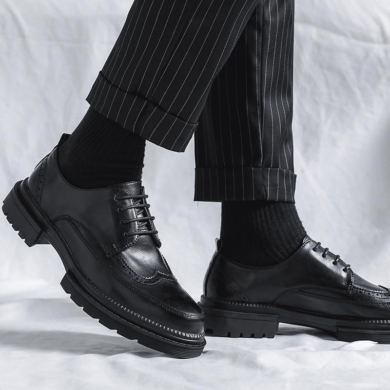 Mens Formal Lace Up Tuxedo Classic Italian Breathable Oxford Shoes Low Top Anti Slip Walking2