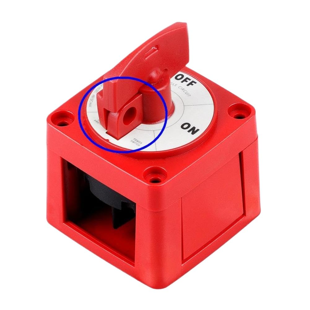 Interruptor de desconexión unipolar impermeable de 48 V 300 A con llave de bloqueo para uso en vehículos recreativos, automóviles y marinos(With Keyhole)