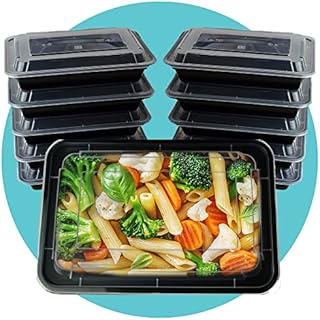 Triplast 10 x Meal Prep Containers (1 Compartment, 28oz) - Microwave, Freezer & Dishwasher Safe  BPA Free, Reusable, Leakproof & Stackable Food Storage Takeaway Boxes for Home, Office & School Use