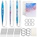 HEIMCORE Formas de resina epoxi, 49 lápices de silicona y cuaderno A7, forma de bola, con recarga y papel de recambio para estudiantes, buero o profesores