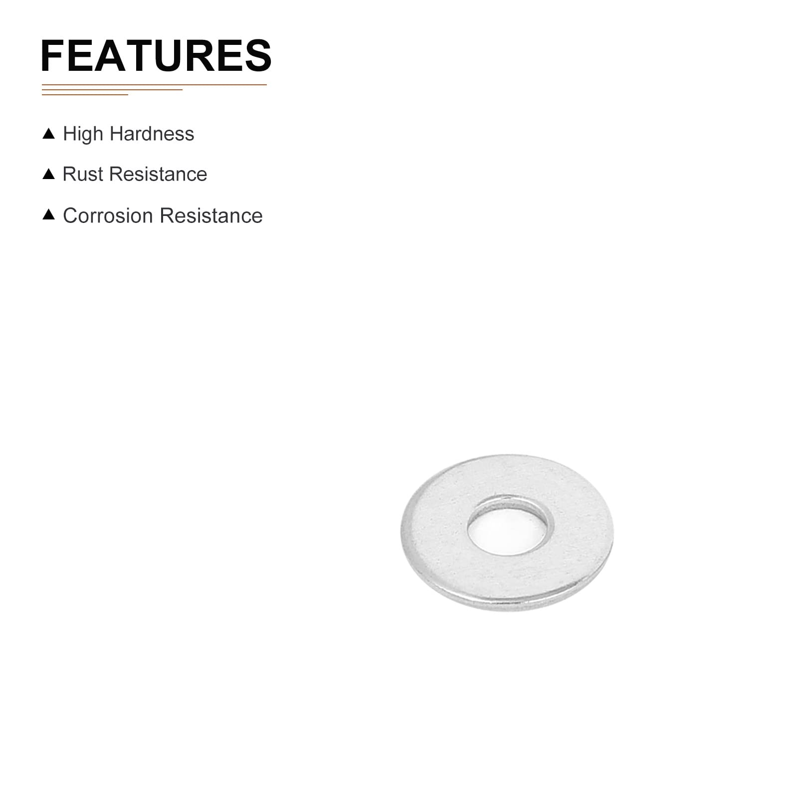 DTGN 6mmx18mmx1mm(IDxODxT) Stainless Steel Flat Washers - 55Pack - Good for Industrial Machinery - Flat Ring Gaskets - Silver Tone - Image 3
