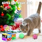 Cat Toys for Indoor Cats 40 PCS Kitten Toys Cat Interactive Toys Pack Including Cats Springs Sparkle Ball Pom Pom Ball Jingle Balls Tracks Balls - Image 5