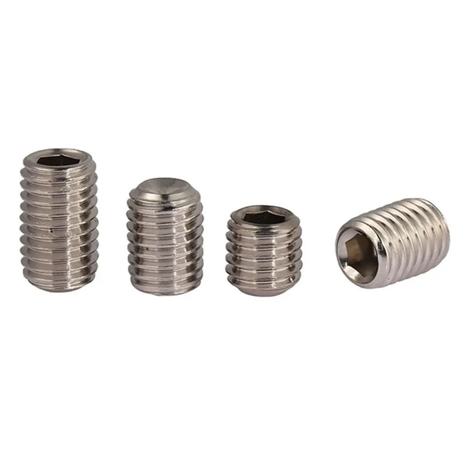 25-100 Szt. M4-0,7 304 Zestaw Śrub Z Łbem Sześciokątnym Ze Stali Nierdzewnej Wkrętami Dociskowymi DIN 916(M4X 35mm-100pcs)