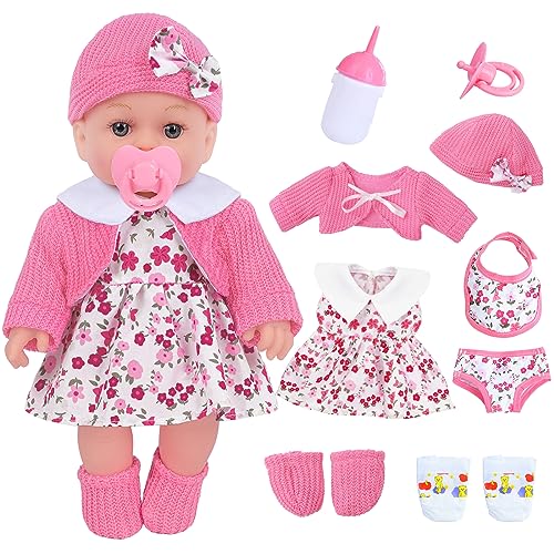 Muñeca bebé de 12 pulgadas con ropa y accesorios miniatura 1