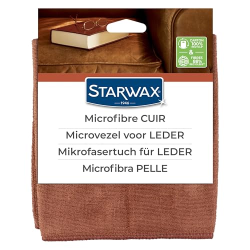 Lavette microfibre spécial cuir Starwax pour redonner vie à votre fauteuil dans le salon
