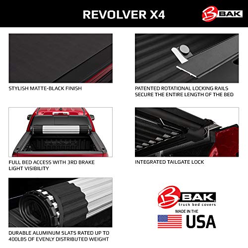 BAK Revolver X4 Hard Rolling Truck Bed Tonneau Cover 79426 Fits