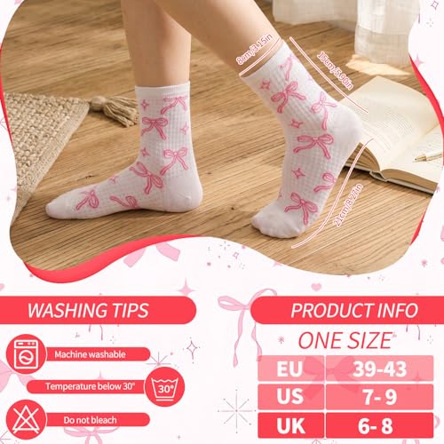 Image of Jspupifip 6 Pairs Lace Ruffle Frilly Crew Socks for Women Girls | Cotton Breathable Cute Princess Ankle Dress Lace Socks Thin Cool Casual Socks