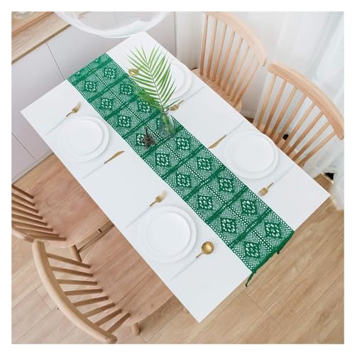 Chemin de table en coton fait main avec pompons de table élégants - 5