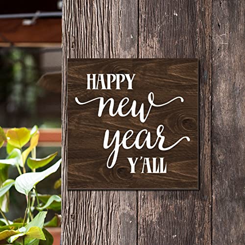 Plaque murale en bois Happy New Year pour habiller un mur vide et triste