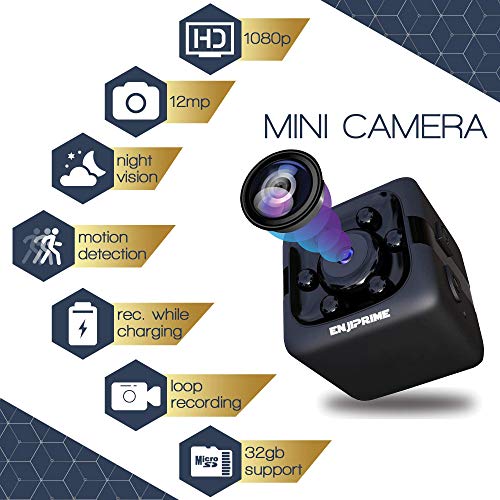 Spy Hidden Camera Nanny Cam - Mini Wireless Cop Cam Action Cameras for Indoor or Outdoor, Home Office or Car Video Recorder with 1080p HD Recording and Night Vision Monitoring Camera - Thumbnail 6