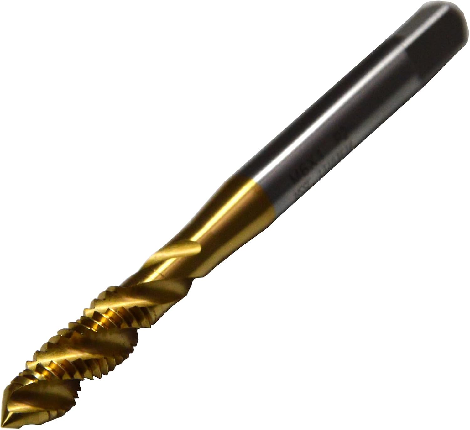 M6×0.5 2Pcs/Set TiN Coated High Speed Steel Precision Left Hand Spiral Point Flute Taps Hole Screw Threaded Threading Tapping Tools