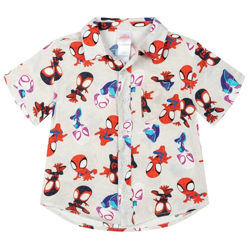 Marvel Spidey and His Amazing Friends Hawaiian Button Down Shirt Toddler to Little Kid Sizes (2T - 7-8) - image 1
