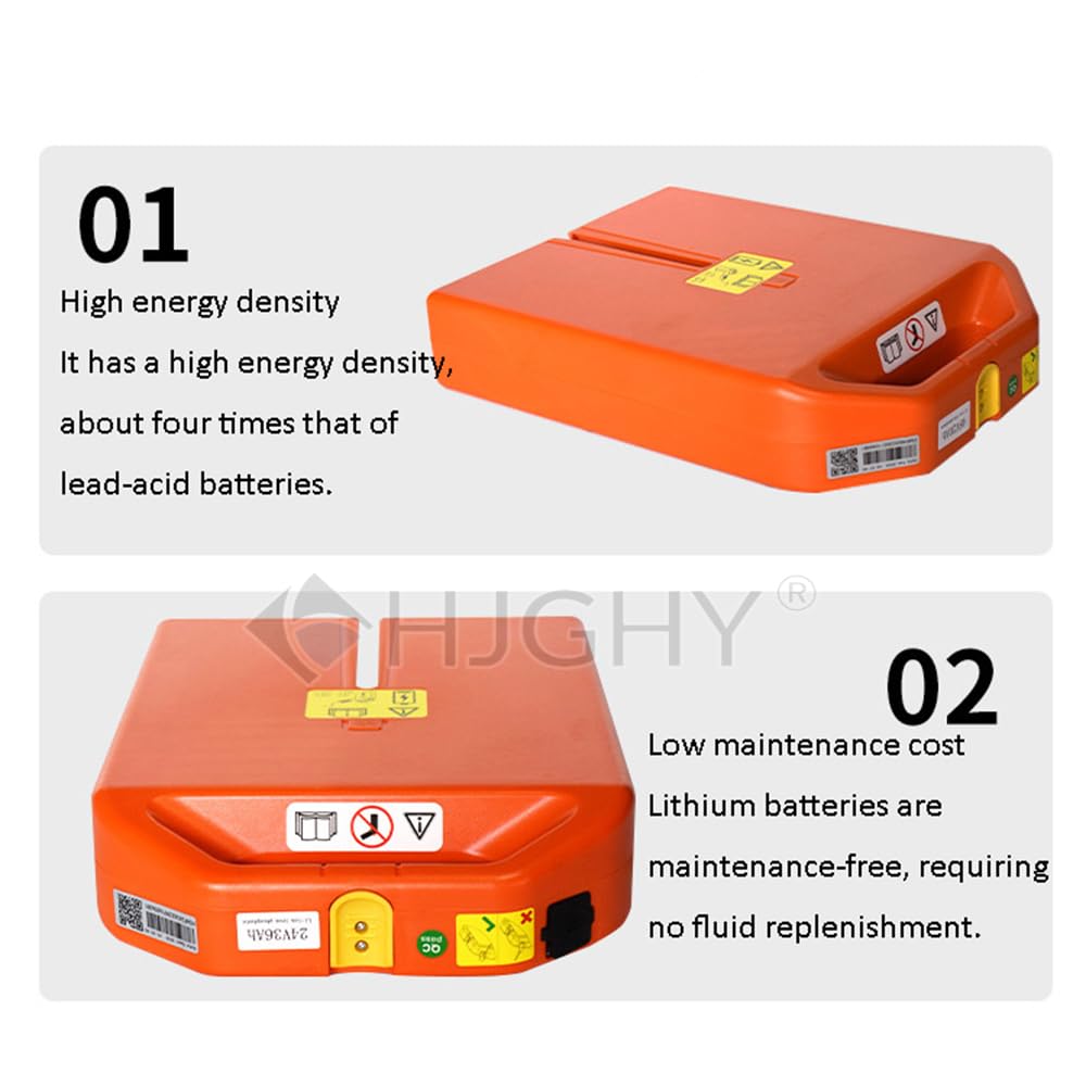 Batteria al Litio per Carrello elevatore Elettrico da 24 V 20 Ah e 36 Ah, Batteria di Ricambio per transpallet Elettrico da 48 V 20 Ah per batterie a scarica a 4 Pin/6 Pin