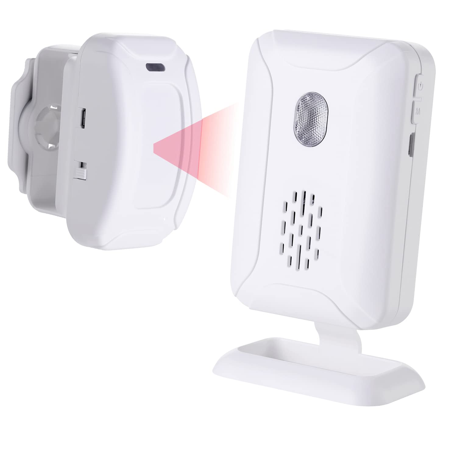 Caregive Pager Bettalarm und Sturzprävention für ältere Demenzpatienten, kabelloser Bewegungsmelder, Alarm für Sicherheit zu Hause/Kindersicherheit (1 Bewegungsmelder, 1 Empfänger)