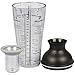 16oz Large Cocktail Shaker Bar Set- Includes Measuring Jigger, Strainer, 6 Printed Mixed Drink Recipe Measurements on Bottle- Fun Bartender Kit for Mojitos, Martinis & More- Great for Summer Parties