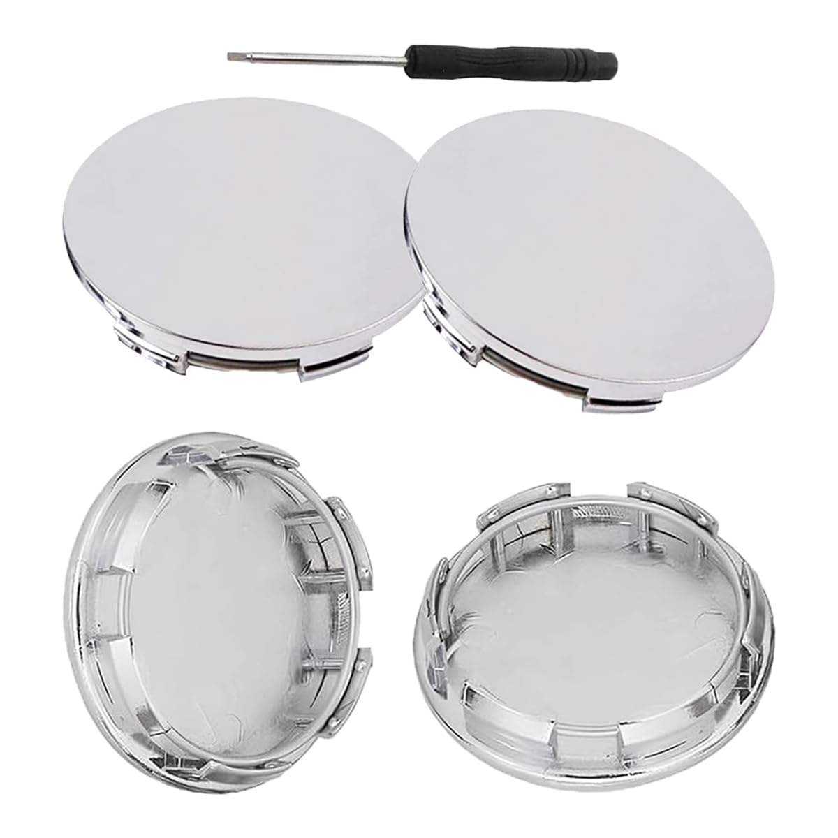 Cache-moyeux Pour Roue De Voiture - Lot De 4, Dimensions OD 70mm / ID 66mm, En ABS