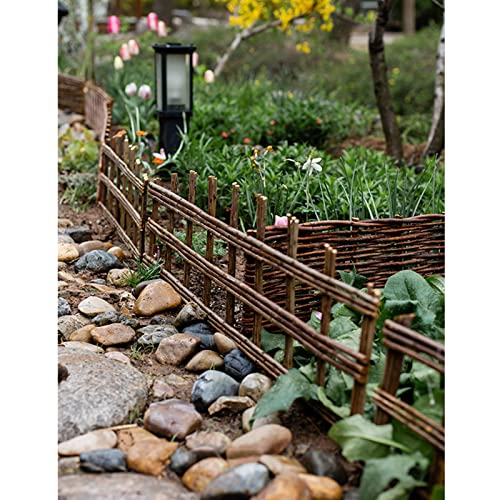 Bordes decorativos para parterres y vallas de mimbre en jardines exteriores 3