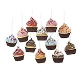 CUPCAKE ORNAMENTS ASST by KURT S ADLER MfrPartNo D1361,Pack of 6 