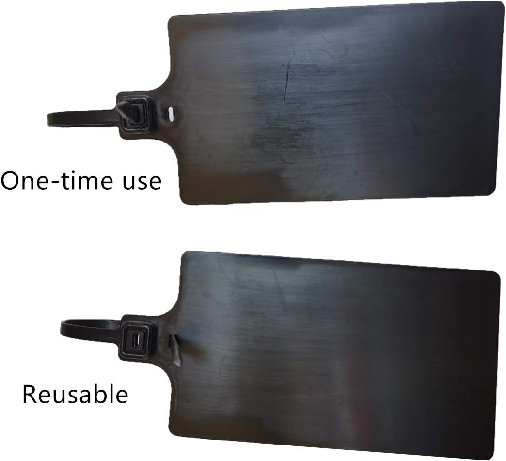 Blank Waterproof Plastic Tags Marker Ties Large Labeling Tags 2.28"×3.94" (50pcs, Black) : Office Products