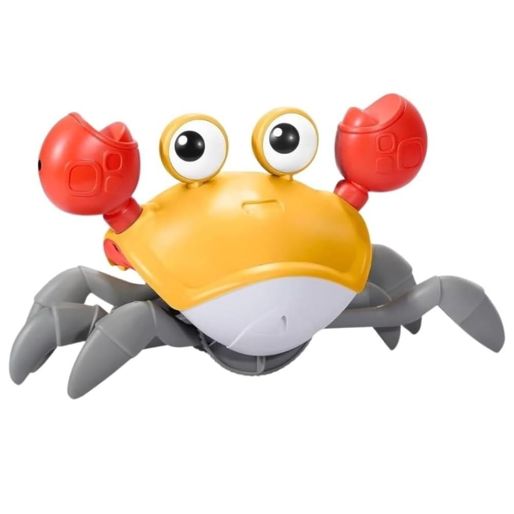 Toy Imagine Crawling Crab Baby Toy – Smart Sensor Musical Tummy Time with Led Lights | USB Rechargeable Crawling Toy for Babies & Toddlers 6-12 Months | Interactive Movement Fun | Color May Vary