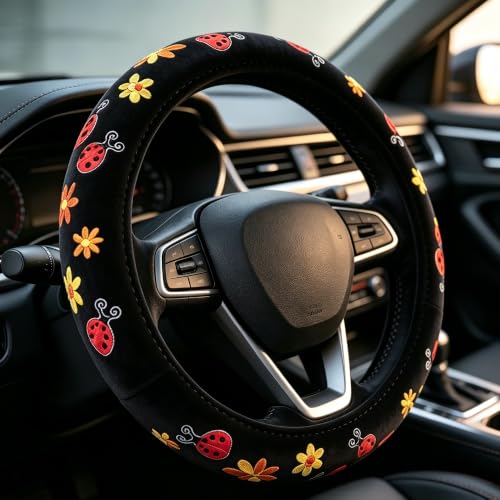 Cute Ladybug Steering Wheel Cover