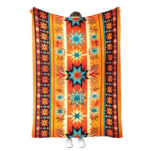 YWZDS Southwestern Navajo Pattern Blanket, Geometric Aztec Blankets and Throws for Aztec Decor for Home (40×30 Inches)