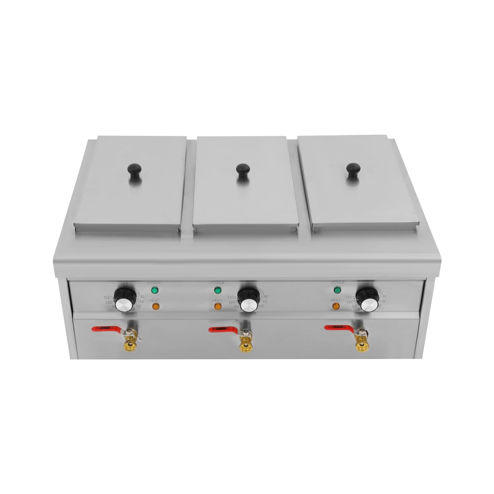 Cuiseur à pâtes professionnel - 6 paniers - En acier inoxydable - 2,5 kW - Température de 30 à 110 °C - Pour restaurants, camions à emporter mobiles et snacks