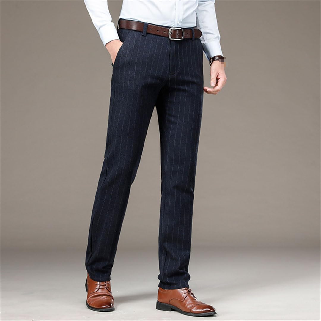 Vogrtcc Pantalones Casuales De Negocios De Cintura Alta para Hombres Pantalones De Traje