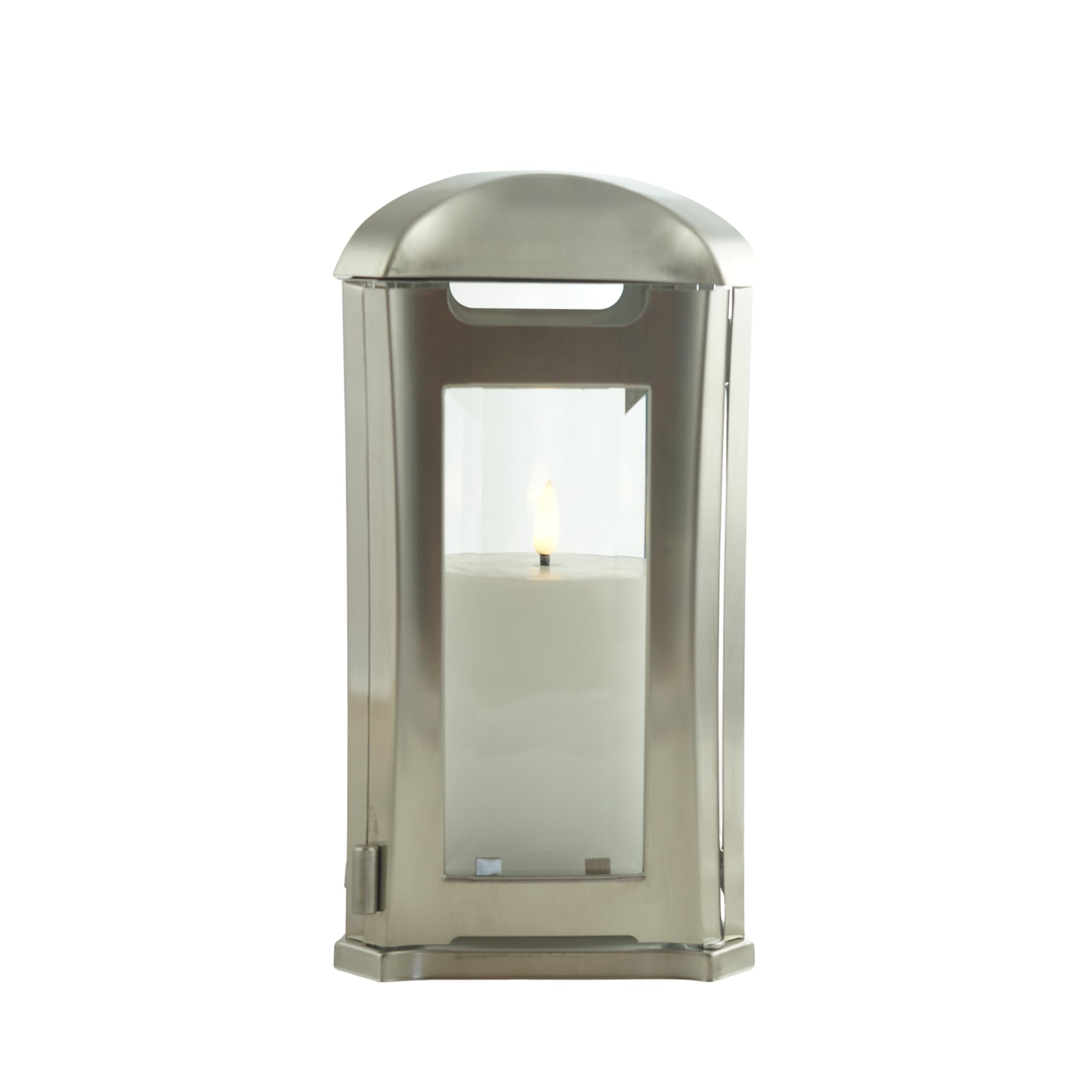 designgrab Grablampe Venezia Edelstahl silberfarben 13×13×24 cm – Kristallglas & Magnetverschluss