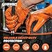 Gloveworks 8 Mil Orange Nitrile Disposable Gloves Heavy Duty Industrial RDT for Mechanic and Automotive, XXL Box of 100