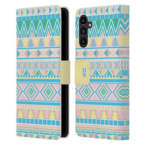 Étui Portefeuille en Cuir Samsung Galaxy A13 5G Housse Protection Aztèque Candy Tribal