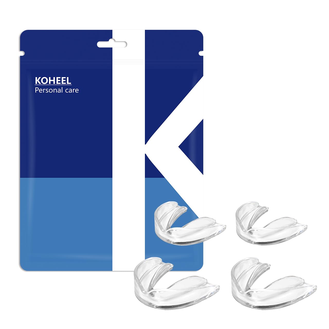 KOHEEL Férula Dental Antibrusismo Protector Bucal Nocturno 2 Pequeñas 2 Grandes