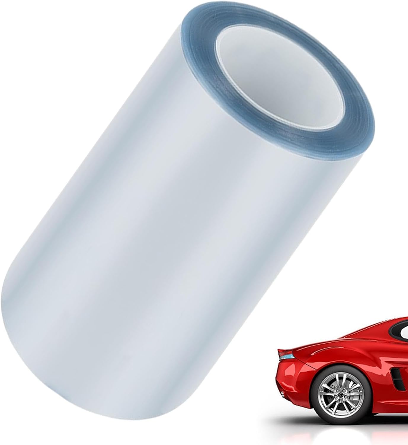 Car Protective Film - Transparent PU Films Car Scratch Wrap Multi-Use, 1 Piece Clear Paint Shield for Vehicle Body, High Density Elastic Polyurethane with Self Adhesive for Hood, Lip and Sill