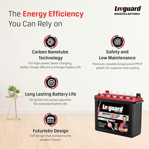 Image of Livguard IT 1578TT |Tall Tubular Inverter Battery |150 Ah |78 Months Warranty | Reliable Backup for Home, Office and Shop