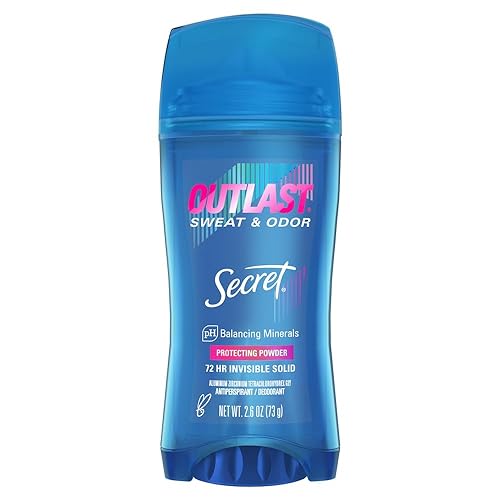 SECRET OUTLAST - Desodorante antitranspirante sólido invisible para mujer, completamente limpio, 2.6 oz, paquete de 3
