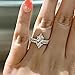 Solitaire Elongated Marquise Cut Engagement Ring for Women, Simulated Diamond Promise Ring 925 Plated Silver CZ Pointed Thumb Ring Statement Wedding Eternity Ring Stackbale Set 7#