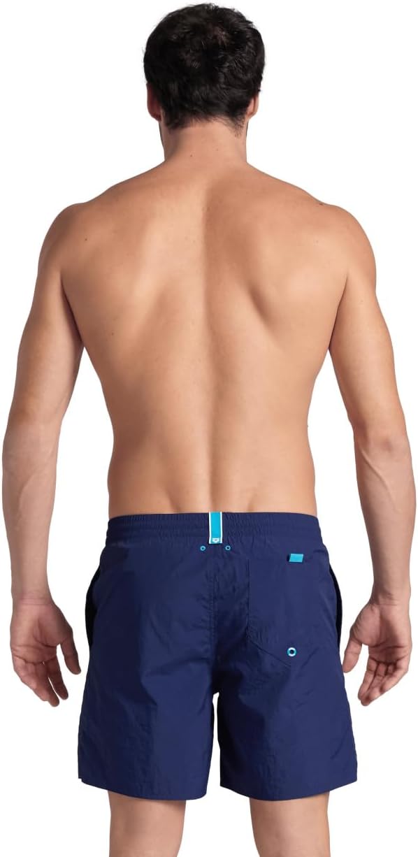 ARENA Mens Solid Beach Boxer Back Pocket Soft Inner Brief Comfortable Pool Swimming Bottoms