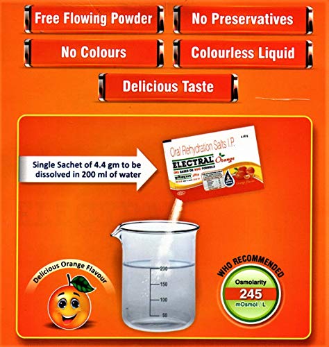 Image of Electral FDC ORS Orange - Pack of 50 Sachets x 4.40 g