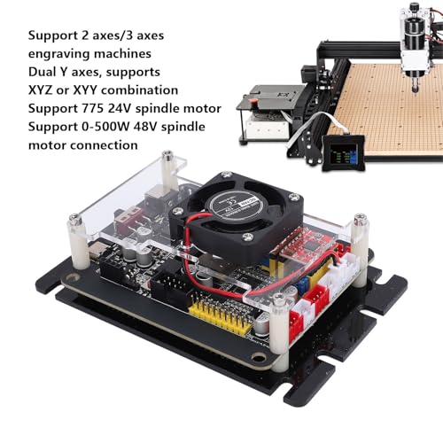 Placa de Control Grabador CNC 32 Bits para Grabadora 3 Ejes con Soporte Spindle 48V 6