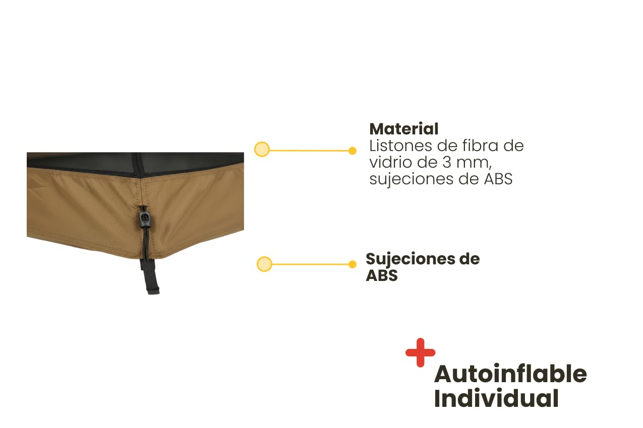 Inuitz Tienda de campaña 1 Persona Ultraligera – Ligera y Resistente 1 kg – Montaje rápido con Clavos y Cordones – Ideal para Camping, Trekking y Senderismo en Solitario